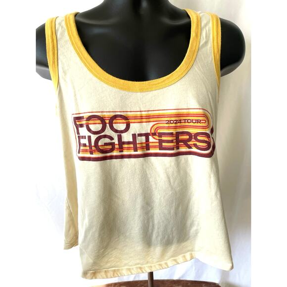 Foo Fighters 2024 Tour Tank Top Ringer Style Men’s Large Made in USA - Picture 3 of 7